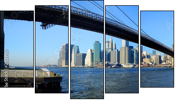 Most brooklyński w dolnym Manhattanie -Nowy Jork
 - Obraz pięcioczęściowy, Pentaptyk