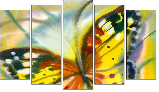 butterfly  - Obraz pięcioczęściowy, Pentaptyk