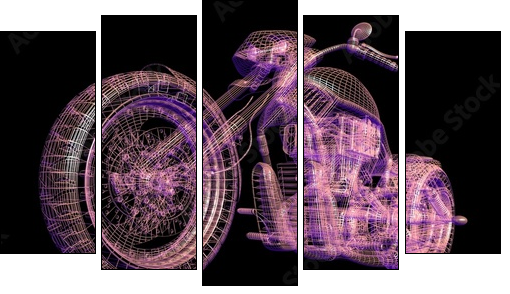picture of  bike.  - Obraz pięcioczęściowy, Pentaptyk