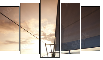 Jacht w słońcu
 - Obraz pięcioczęściowy, Pentaptyk
