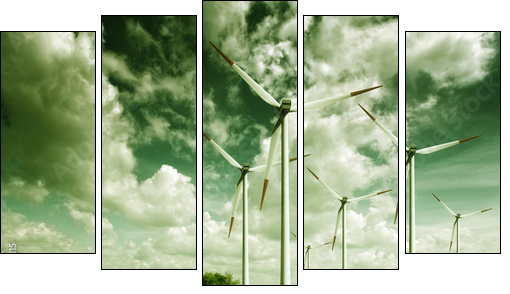 Energia z wiatru i chmur – turbiny
 - Obraz pięcioczęściowy, Pentaptyk
