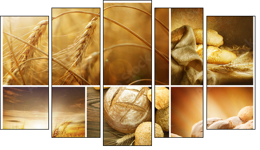 Ziarna zbóż – sielski collage
 - Obraz pięcioczęściowy, Pentaptyk