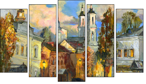 The old city of Vitebsk  - Obraz pięcioczęściowy, Pentaptyk
