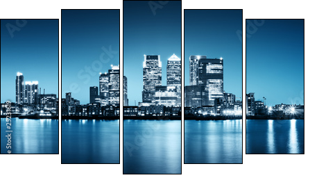 Canary Wharf – Londyn biznesowo
 - Obraz pięcioczęściowy, Pentaptyk