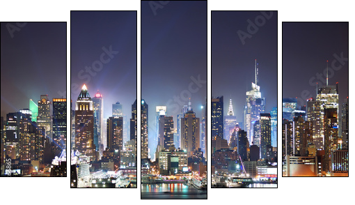 Times Square – światła na Nowy York
 - Obraz pięcioczęściowy, Pentaptyk
