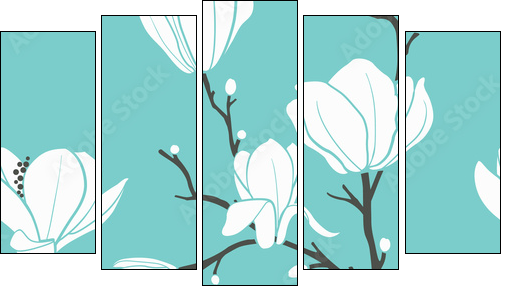 Stalowe magnolie – grafika
 - Obraz pięcioczęściowy, Pentaptyk