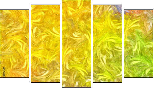 Abstract impressionism painting in Vincent Van Gogh style imitation. Art design background pattern for artistic creative printing production. Wall poster or canvas print template for interior decor. - Obraz pięcioczęściowy, Pentaptyk