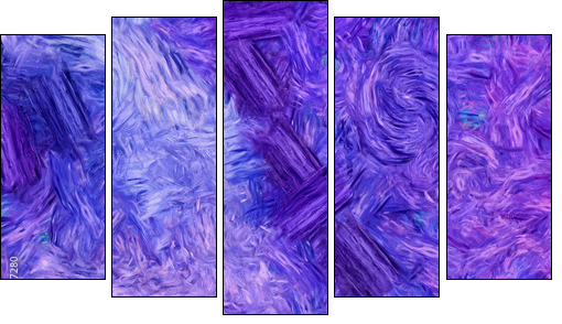 Abstract texture background. Digital painting in Vincent Van Gogh style artwork. Hand drawn artistic pattern. Modern art. Good for printed pictures, postcards, posters or wallpapers and textile print. - Obraz pięcioczęściowy, Pentaptyk