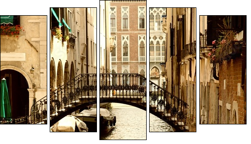 Wenecja: kurs gondolą przez kanały
 - Obraz pięcioczęściowy, Pentaptyk