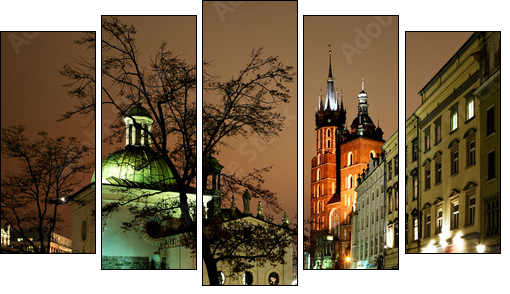 Krakowski rynek – wieczorny refleksja
 - Obraz pięcioczęściowy, Pentaptyk