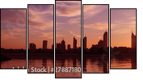 Zachód słońca w Cityscape Dubaj
 - Obraz pięcioczęściowy, Pentaptyk