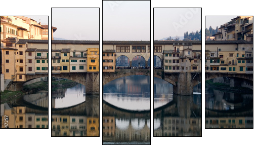 Florencja – zabytkowy most Ponte Vecchio
 - Obraz pięcioczęściowy, Pentaptyk