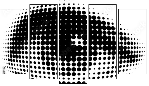 new vision of human eyes  - Obraz pięcioczęściowy, Pentaptyk