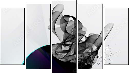 Surreal_design  - Obraz pięcioczęściowy, Pentaptyk