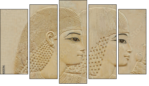 Egipt – starożytni z profilu
 - Obraz pięcioczęściowy, Pentaptyk