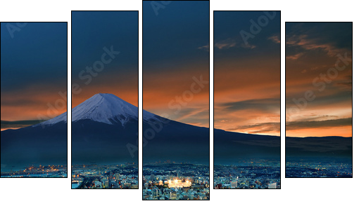 Fotografia Fuji – japoński święty szczyt
 - Obraz pięcioczęściowy, Pentaptyk