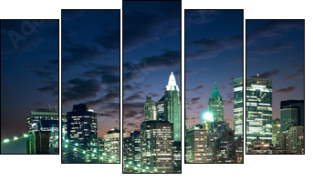 Miasto nocną – eksplozja nowoczesności, eksplozja światła
 - Obraz pięcioczęściowy, Pentaptyk