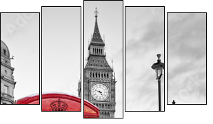 Londyn z Big Benem w tle
 - Obraz pięcioczęściowy, Pentaptyk