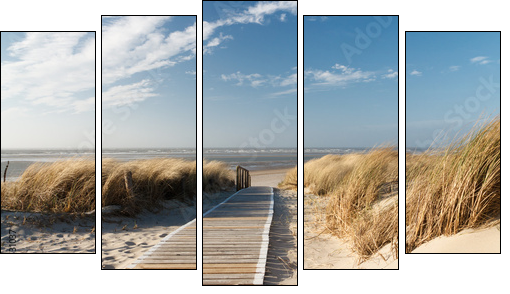 Północna plaża – w kolorze piasku
 - Obraz pięcioczęściowy, Pentaptyk