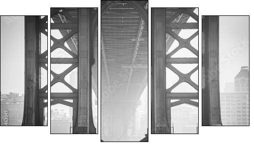 Under the Bridge - Brooklyn - Obraz pięcioczęściowy, Pentaptyk