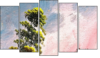 Summer landscape  - Obraz pięcioczęściowy, Pentaptyk