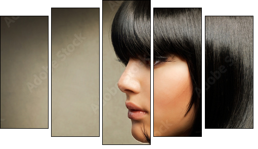 Beautiful Brunette. Egyptian Style. Hairstyle  - Obraz pięcioczęściowy, Pentaptyk