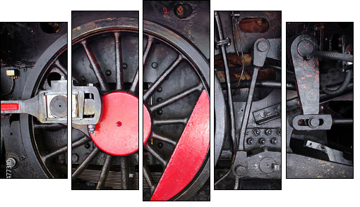 Koło lokomotywy – historia kolei jak malowana
 - Obraz pięcioczęściowy, Pentaptyk