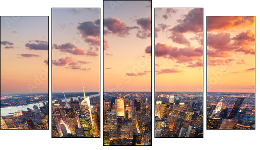 Nowy Jork pod gasnącym niebem
 - Obraz pięcioczęściowy, Pentaptyk