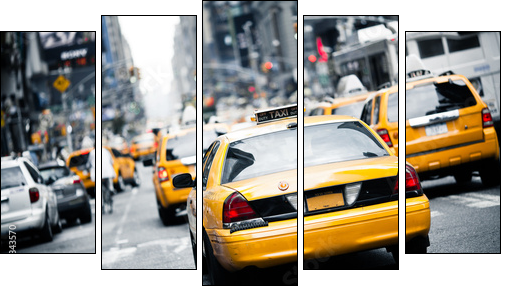 Żółte taksówki – symbol Wielkiego Jabłka
 - Obraz pięcioczęściowy, Pentaptyk