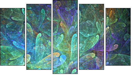 Rafa koralowa – abstrakcja w kolorach oceanu
 - Obraz pięcioczęściowy, Pentaptyk