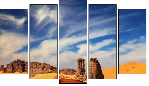 Sahara Desert, Algeria  - Obraz pięcioczęściowy, Pentaptyk