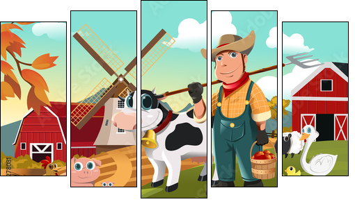Życie na farmie – stary MacDonald i zwierzęta
 - Obraz pięcioczęściowy, Pentaptyk