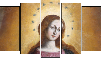 Our Lady Immaculate 2  - Obraz pięcioczęściowy, Pentaptyk