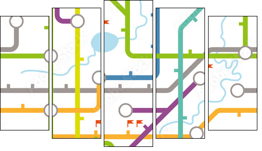 Metro – ramowy plan budowy
 - Obraz pięcioczęściowy, Pentaptyk