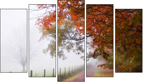 Złota jesień – poranek we mgle
 - Obraz pięcioczęściowy, Pentaptyk