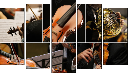 classical music collage  - Obraz pięcioczęściowy, Pentaptyk