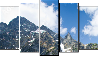 Polish Tatra mountains Morskie Oko lake  - Obraz pięcioczęściowy, Pentaptyk