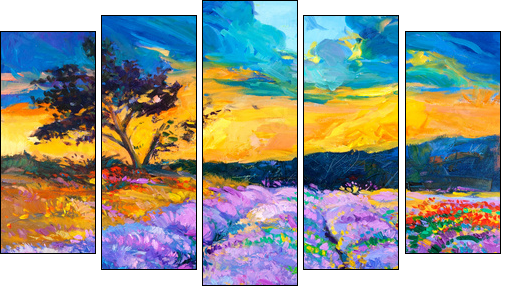 Landscape  - Obraz pięcioczęściowy, Pentaptyk