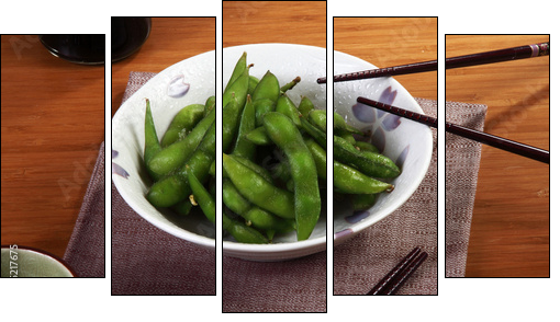 edamame cucina giapponese  - Obraz pięcioczęściowy, Pentaptyk