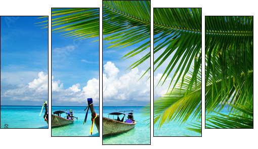 tropical sea  - Obraz pięcioczęściowy, Pentaptyk