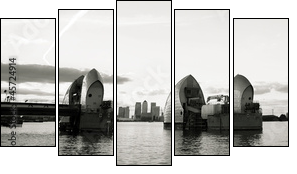 Thames barrier  - Obraz pięcioczęściowy, Pentaptyk