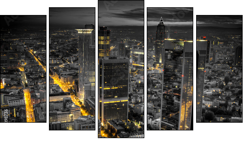 sommernacht in frankfurt  - Obraz pięcioczęściowy, Pentaptyk