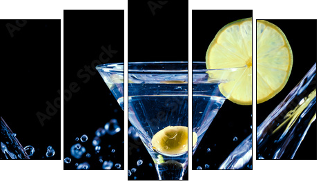 fresh coctail  - Obraz pięcioczęściowy, Pentaptyk