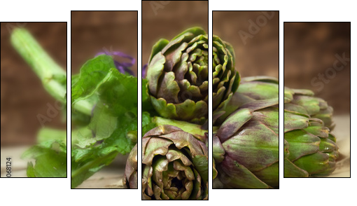 Carciofi - Artichokes  - Obraz pięcioczęściowy, Pentaptyk