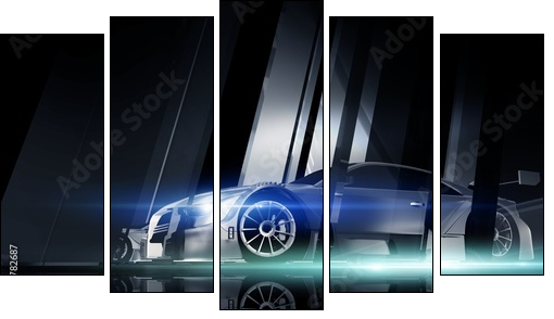 Performance Vehicle  - Obraz pięcioczęściowy, Pentaptyk