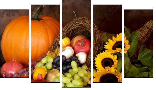 Jesień w pełni – Święto Dziękczynienia
 - Obraz pięcioczęściowy, Pentaptyk