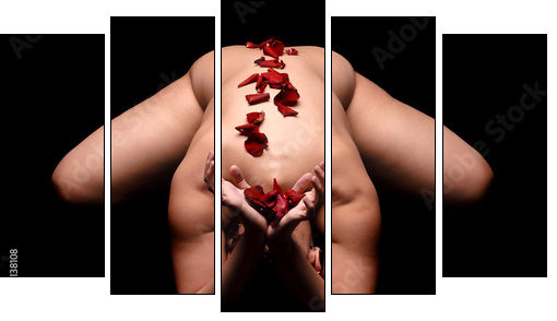 Roses  - Obraz pięcioczęściowy, Pentaptyk