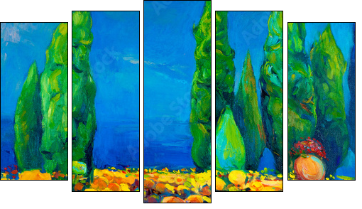 Landscape  - Obraz pięcioczęściowy, Pentaptyk