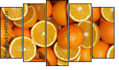 Pomarańczowa dusza słodkich owoców - Obraz pięcioczęściowy, Pentaptyk
