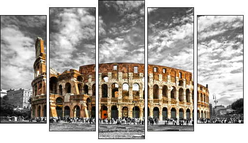 The Majestic Coliseum, Rome, Italy.  - Obraz pięcioczęściowy, Pentaptyk